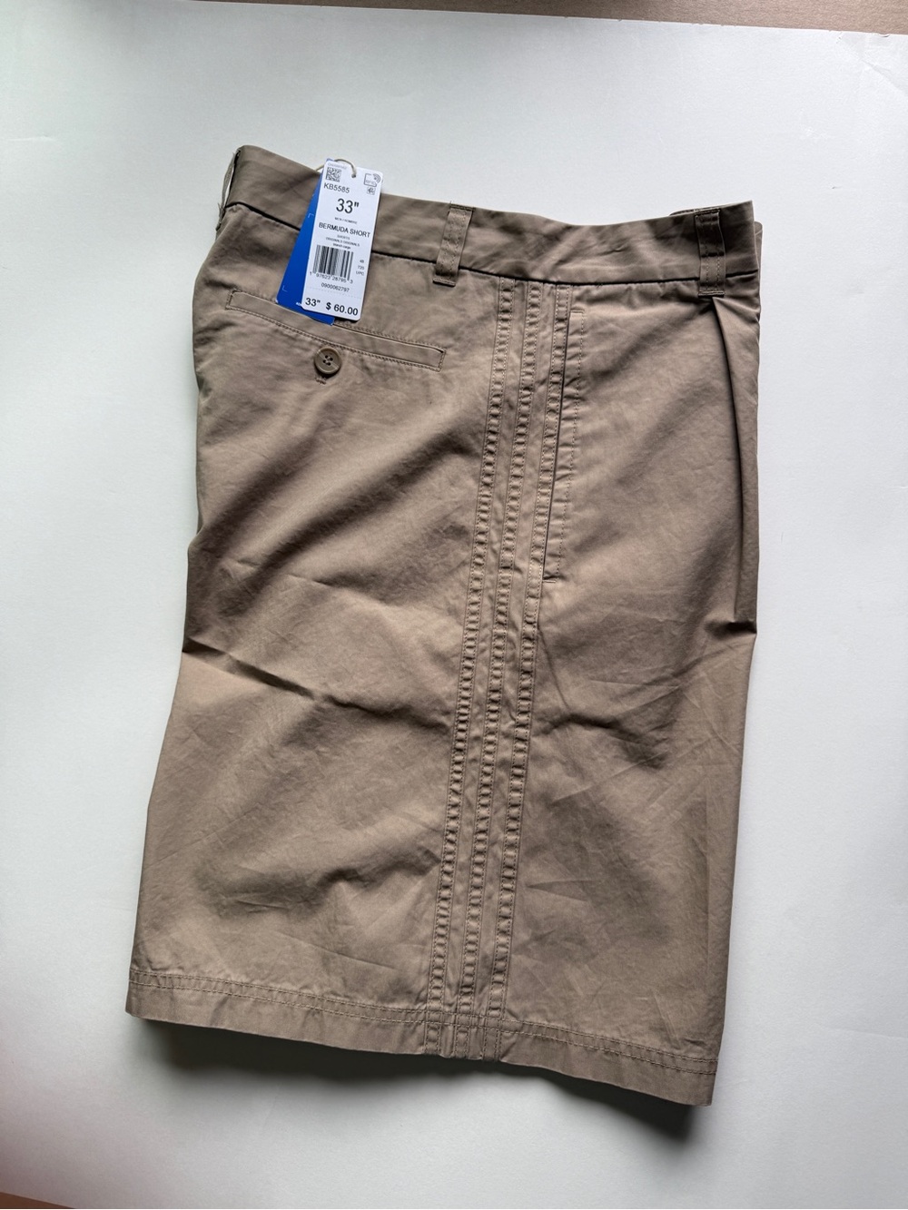 Adidas Originals [33] Woven Men’s Wide Leg Khaki Bermuda Shorts KB5585 - Picture 4 of 7